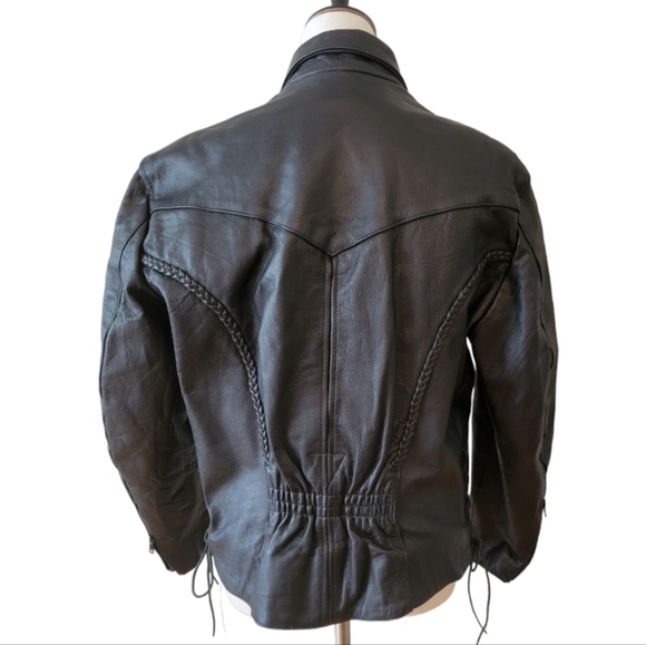 ***SALE*** UNIK Heavyweight Authentic Leather Motorcycle Jacket Size Medium - Picture 2 of 5